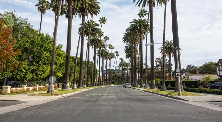 Straße in Los Angeles in Amerika