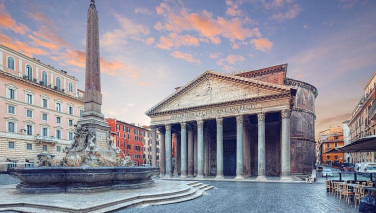 Das Pantheon in Rom mit seiner beeindruckenden Kuppel.