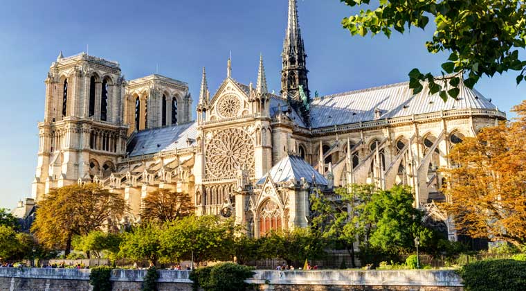 Die meist besuchte Sehenswürdigkeit in Frankreich: die Kathedrale Notre-Dame de Paris.