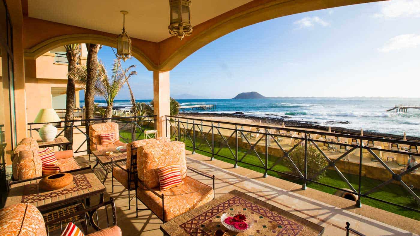 Traumhafter Ausblick vom Gran Hotel Atlantis Bahia Real aus