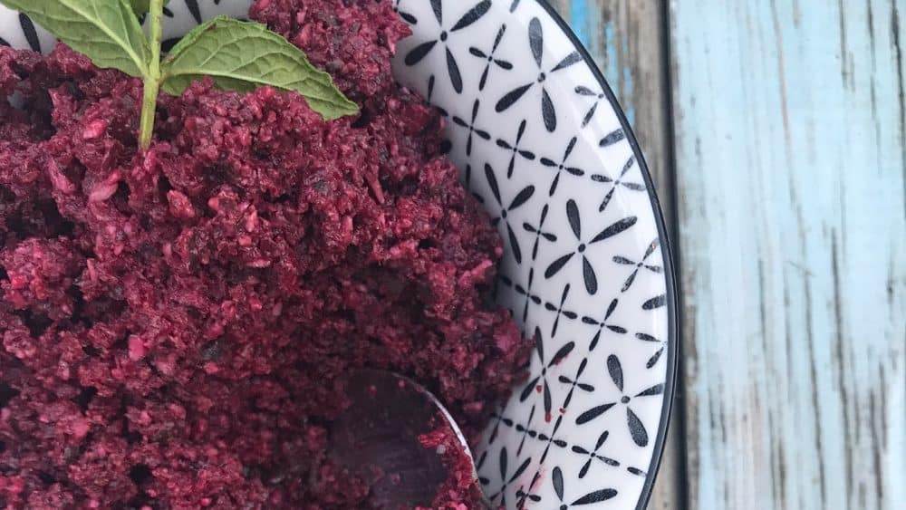 Rote Beete Paste im Restaurant Raftis.