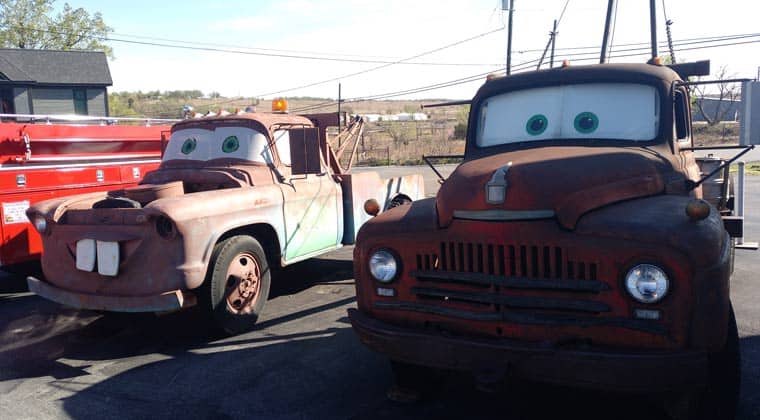 Die Autos hier sind denen aus dem Pixar Film „Cars“ nachempfunden. Zu besichtigen in Galena in Kansas.