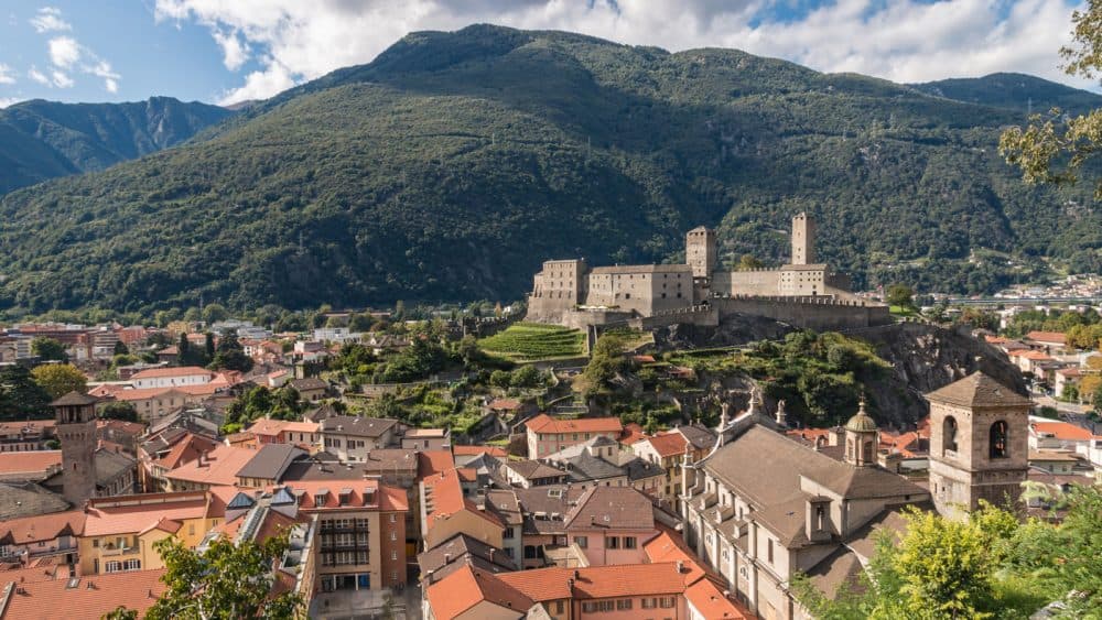 das Castelgrande, eine der drei Burgen von Bellinzona