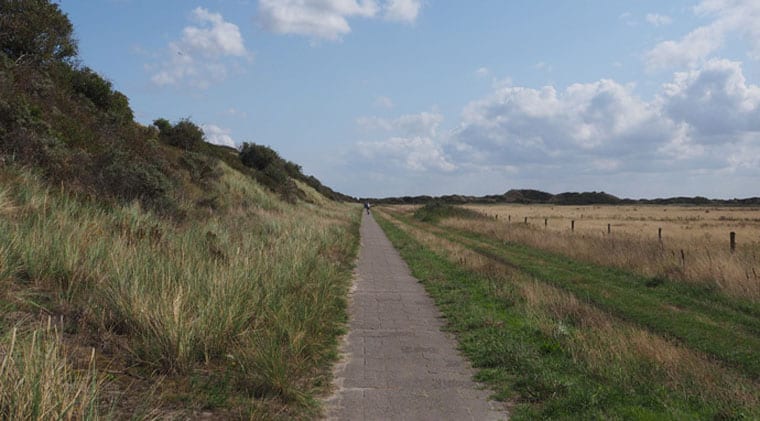 endlose Fahrradwege auf Langeoog