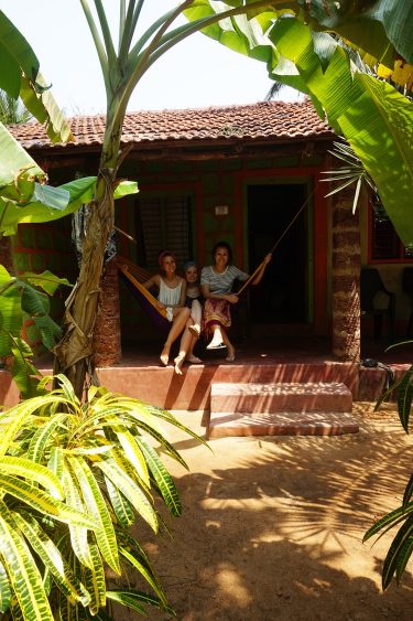 Unser Hostel lag verborgen in einem Wald aus Bananenstauden.