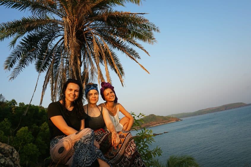 Unser Lieblingsplatz mit Blick auf den gesamten Strand.