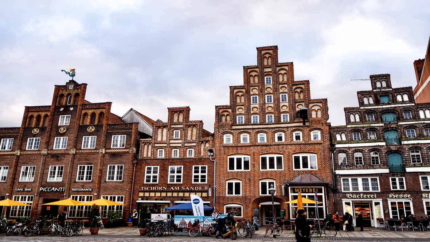 Fassaden in der Innenstadt von Lüneburg