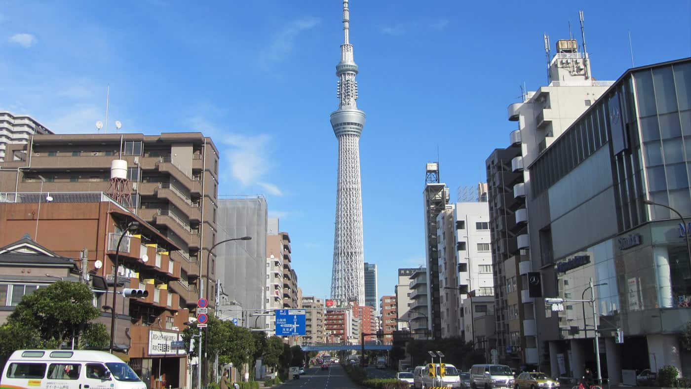 Mit 634 m ist der Tokyo Sky Tree das höchstes Bauwerk Japans.