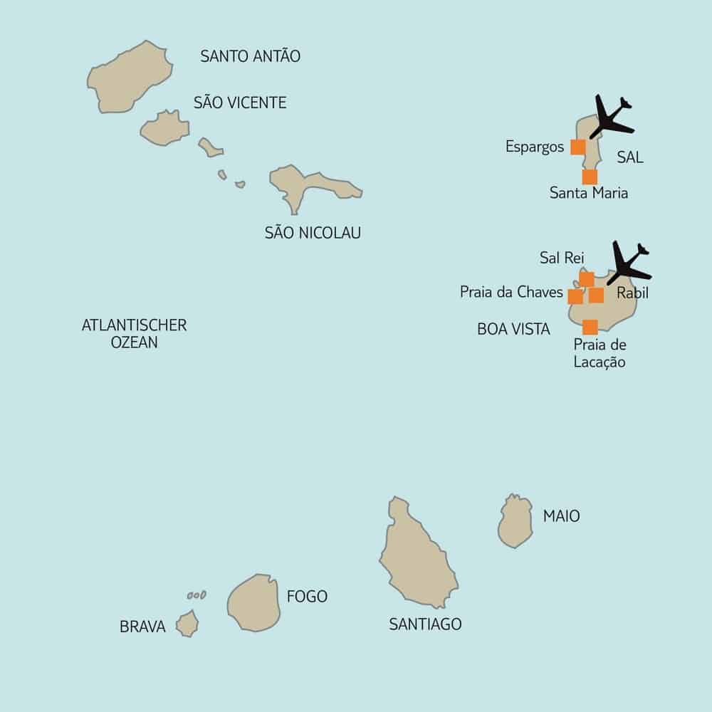 Karte Kapverdische Inseln