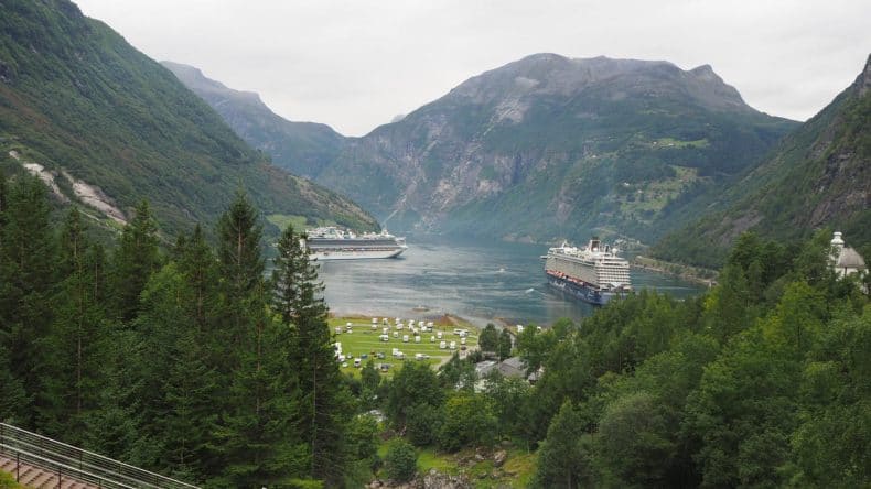 Der Geiranger Fjord von oben