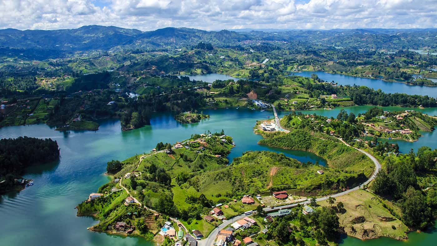 Ausblick vom Rock of Guatape in Medellin