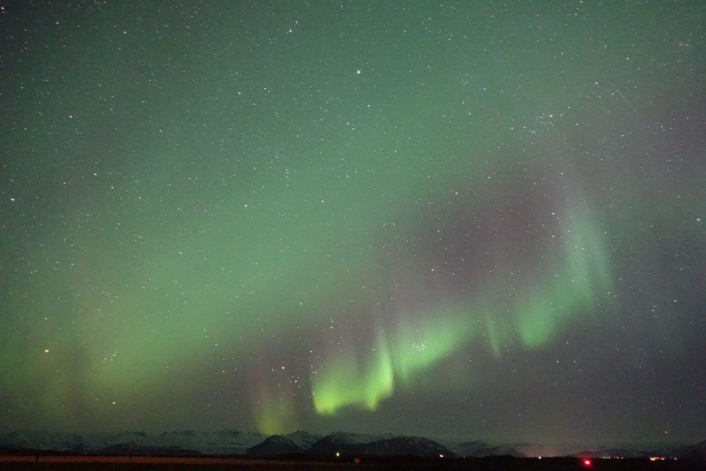 Wir hatten Glück! Polarlicht Island