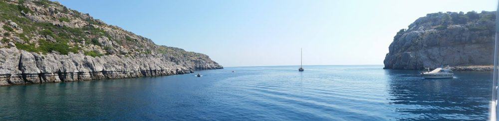 Panorama der Anthony Quinn Bucht