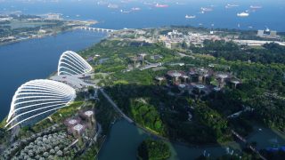 Blick auf Gardens by the Bay