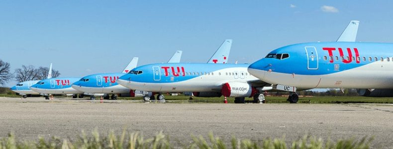 TUI fly Maschinen im Storage-Programm am Hannover Airport