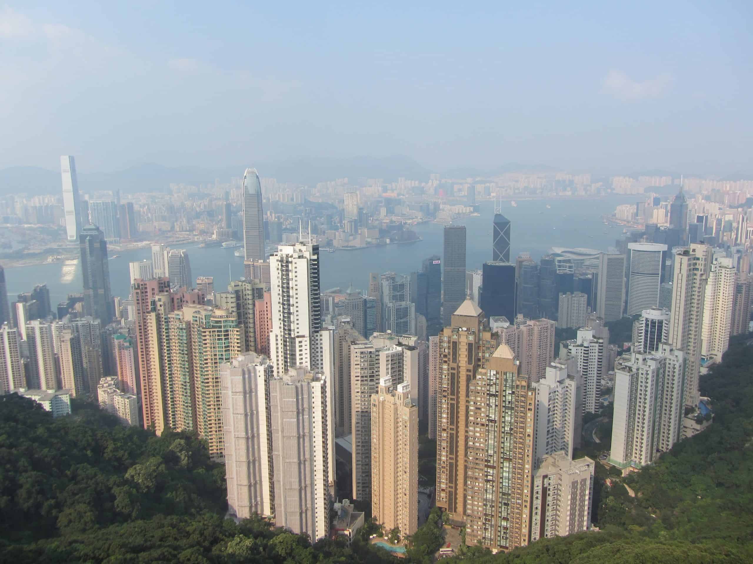 Von der "The Peak" Aussichtsplattform hat man einen tollen Ausblick auf Hongkong.