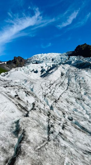 Blick auf den Gletscher Vatnajökull.