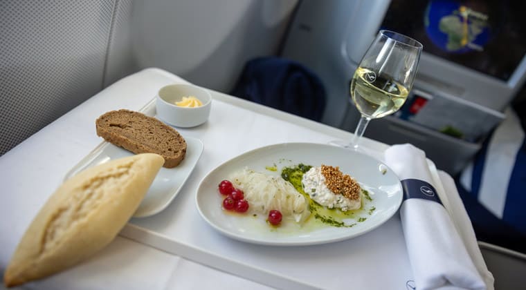 Vorspeise in der Lufthansa Business Class