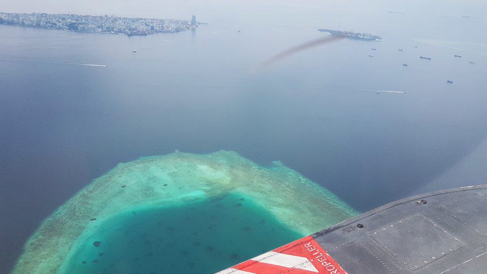 Die Anreise auf Kuramathi mit dem Wasserflugzeug ist wirklich spektakulär