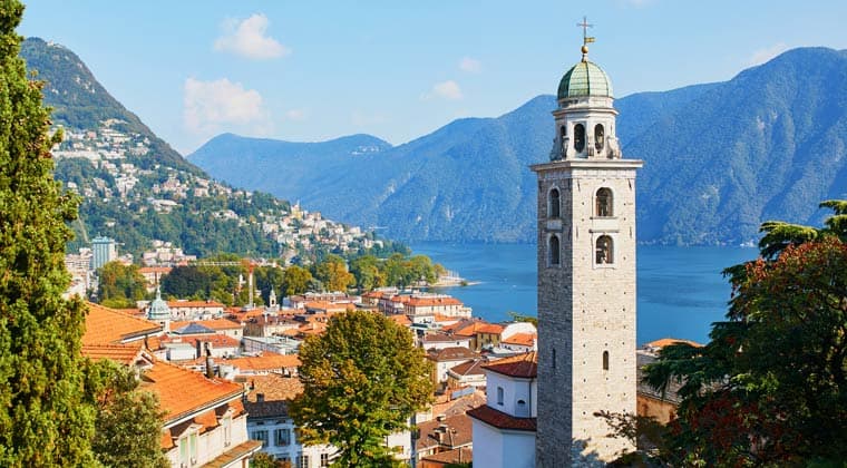 Blick auf Lugano - italienische Schweiz