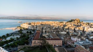 Blick Neue Festung Korfu