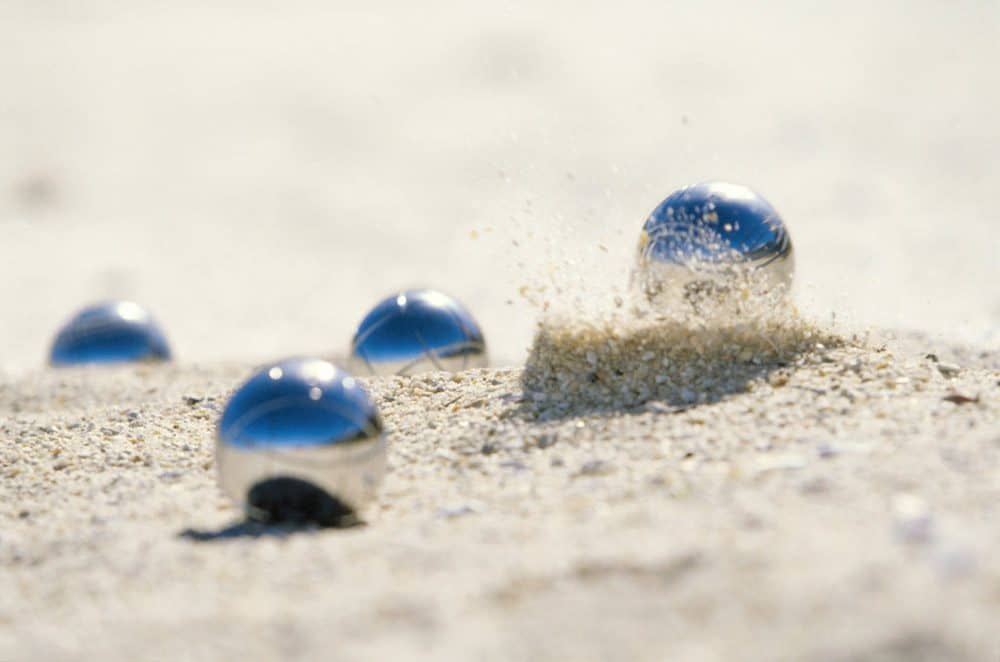 Boccia am Strand