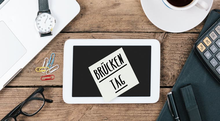 Post mit Brückentag