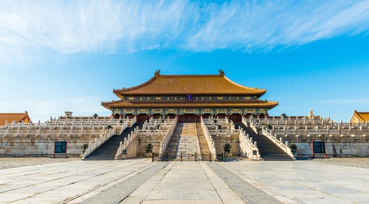 Der Kaiserpalast in der verbotenen Stadt in Peking