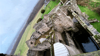Craigmillar Castle Blick aus dem Balkon