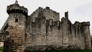 Craigmillar Castle Festungsmauer