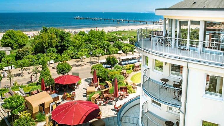 Das Ahlbeck Hotel & Spa hat die perfekte Lage direkt an der Ostsee!