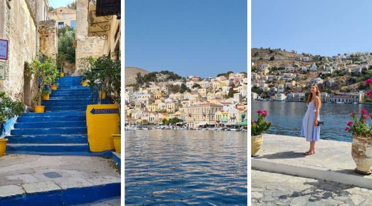 Der Hafen der Insel Symi in Griechenland.