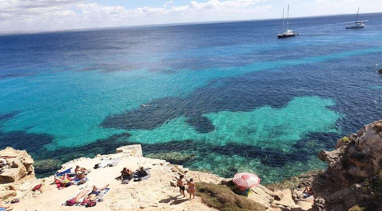 Favignana Strand Bucht Bue Marino