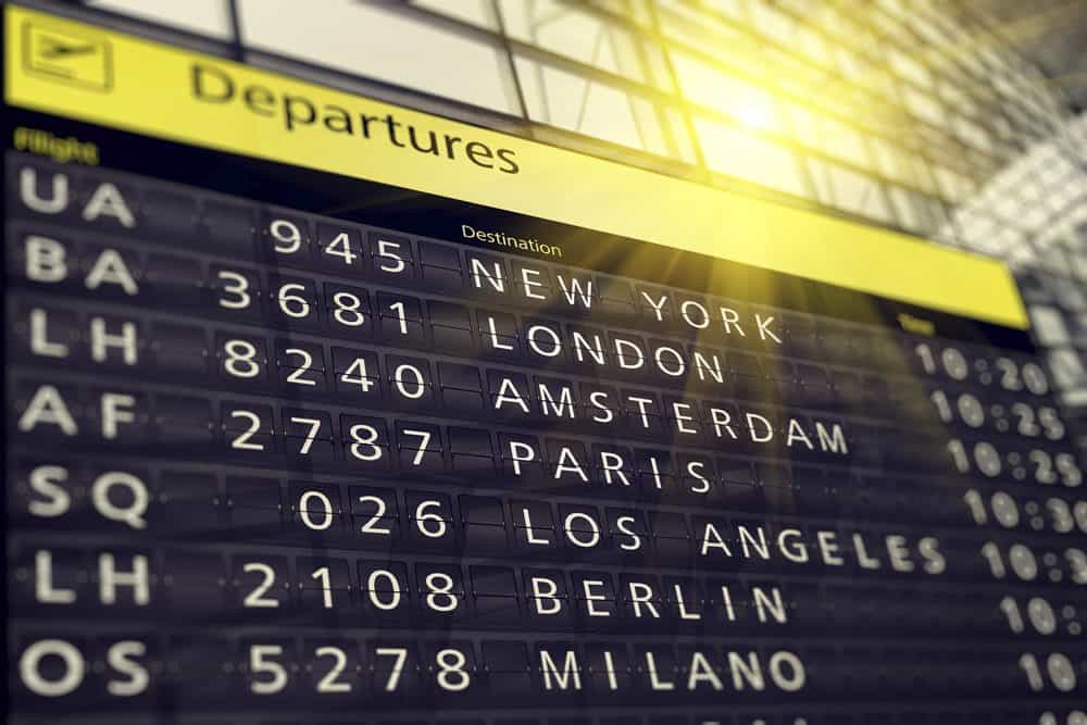Flughafen Anzeige