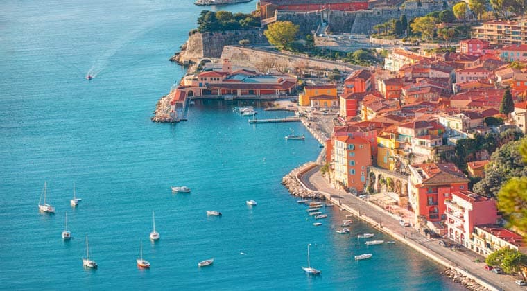 Luftaufnahme der Marina Saint Jean Cap Ferrat