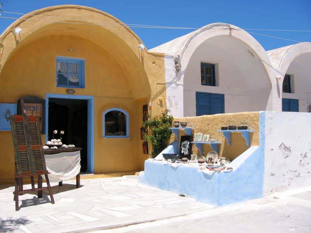 Runde Häuser Kykladen