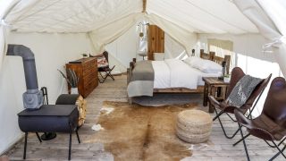 Die Zelt sind luxuriös und gemütlich eingerichtet