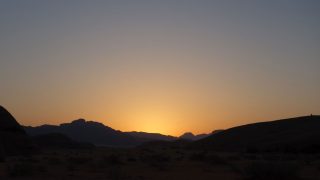 Sonnenuntergang in Wadi Rum Jordanien