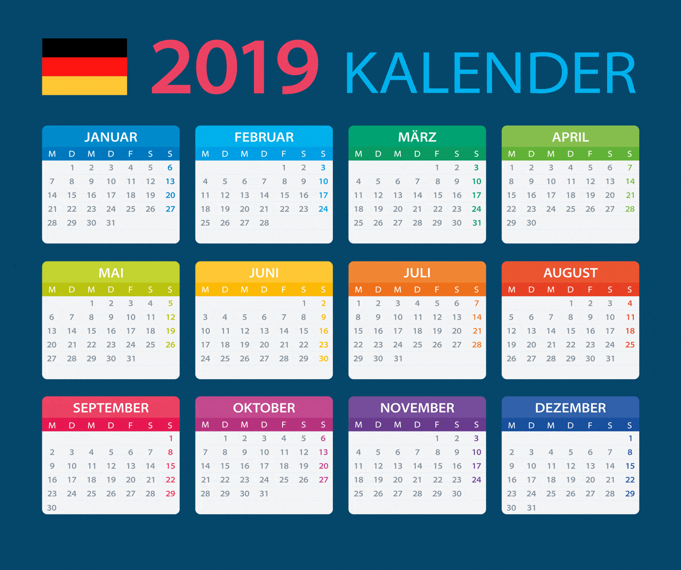 Euer Kalender für 2019
