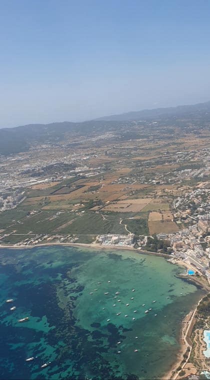 Spanien Ibiza Landeanflug