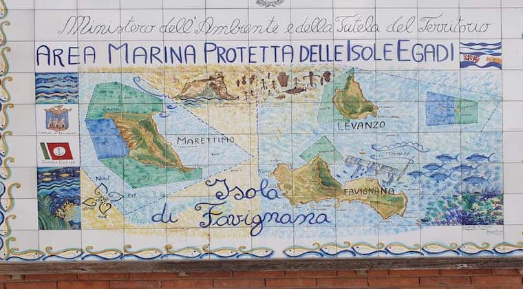 Landkarte Isole Egadi