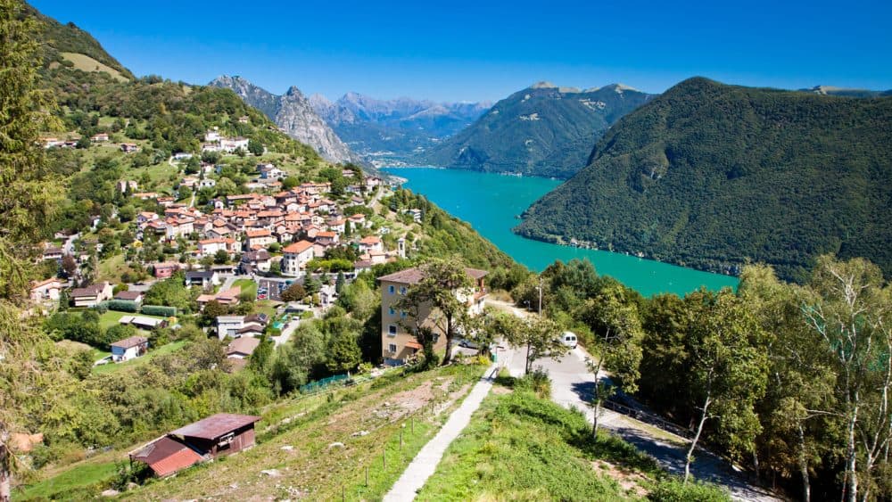 die Aussichtsberge Monte Bré und Monte San Salvatore