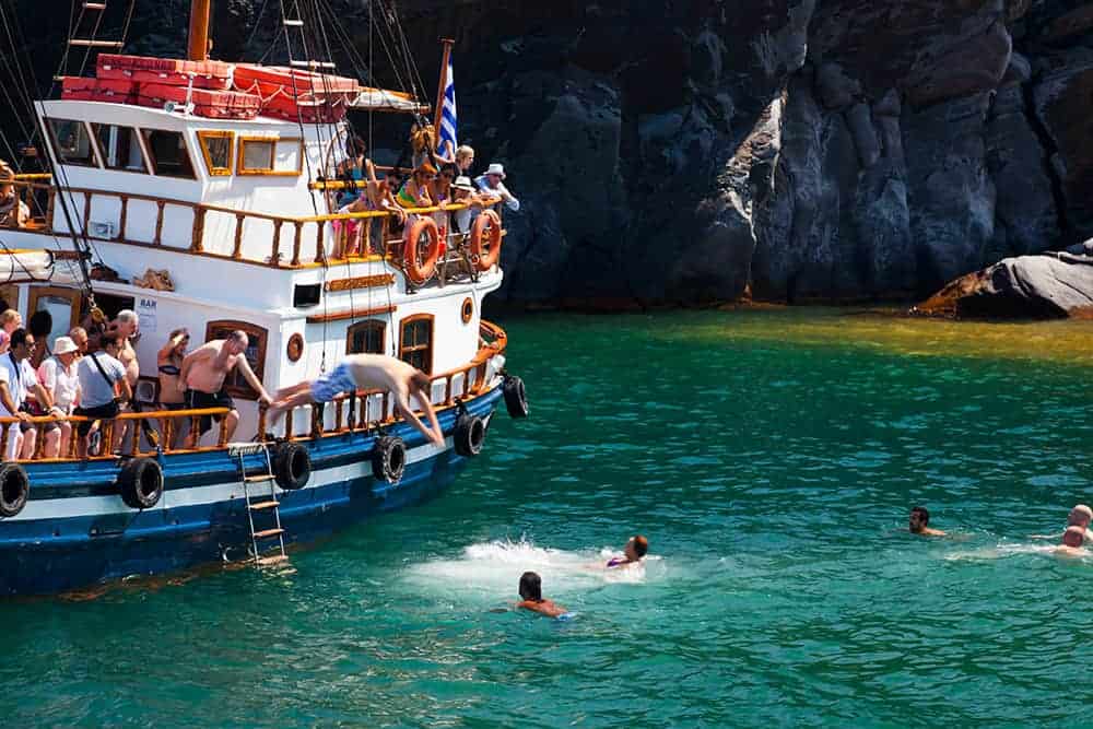 Palea Kameni bei Santorini Griechenland