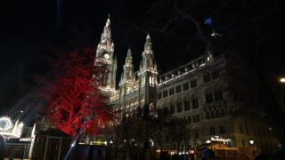 Rathaus Wien bei Nacht