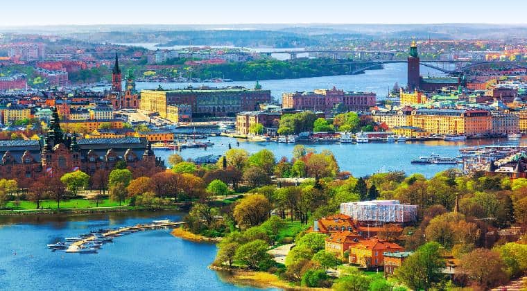 Sicht auf Gamla Stan in Stockholm Schweden