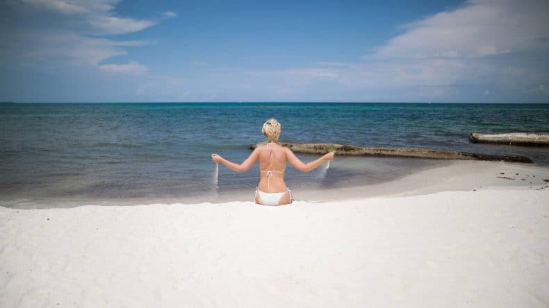 Der Strand vom Banyan Tree Mayakoba