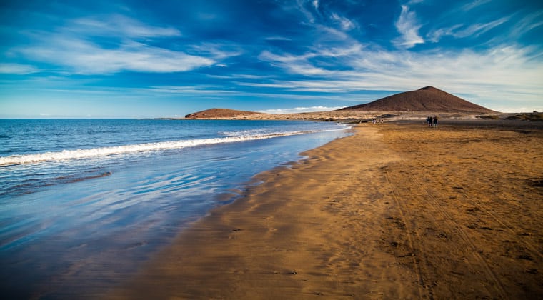 Der goldene Sand am Strand von El Médano
