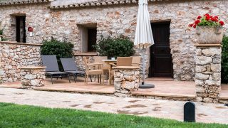Zimmer mit Terrasse Wasserrad im Viverde Sa Bassa Rotja Mallorca