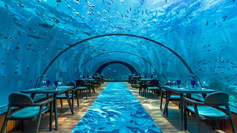 Unterwasser Restaurant: 5.8 Undersea-Restaurant Maldiven