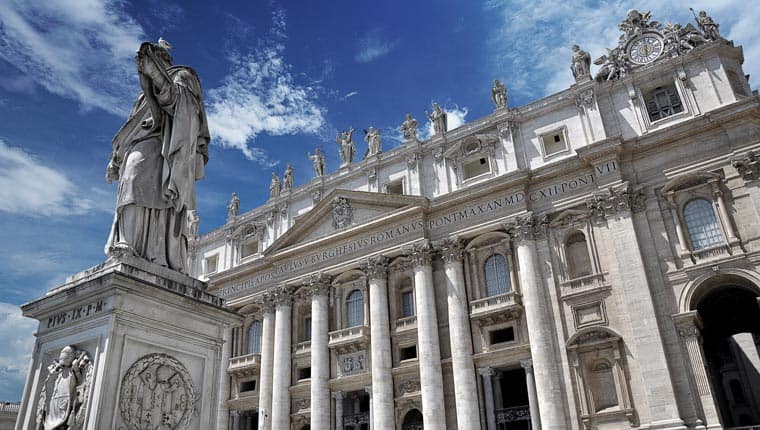 Die Vatikanischen Museen in der Vatikanstadt.